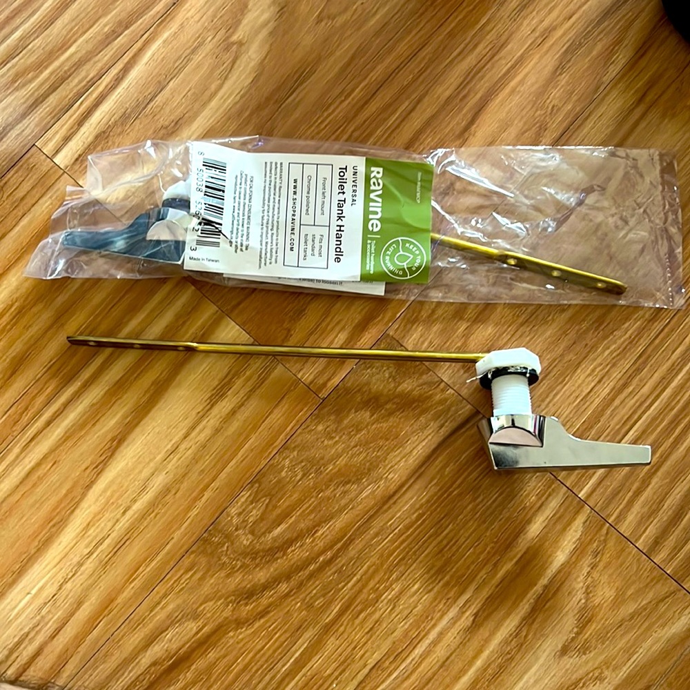 RAVINE Universal Toilet Handle Lever Replacement Zinc Handle w/Brass Arm x2